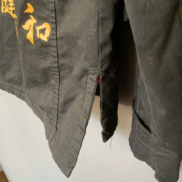 Reason black long jacket with decals - Picture 12 of 14